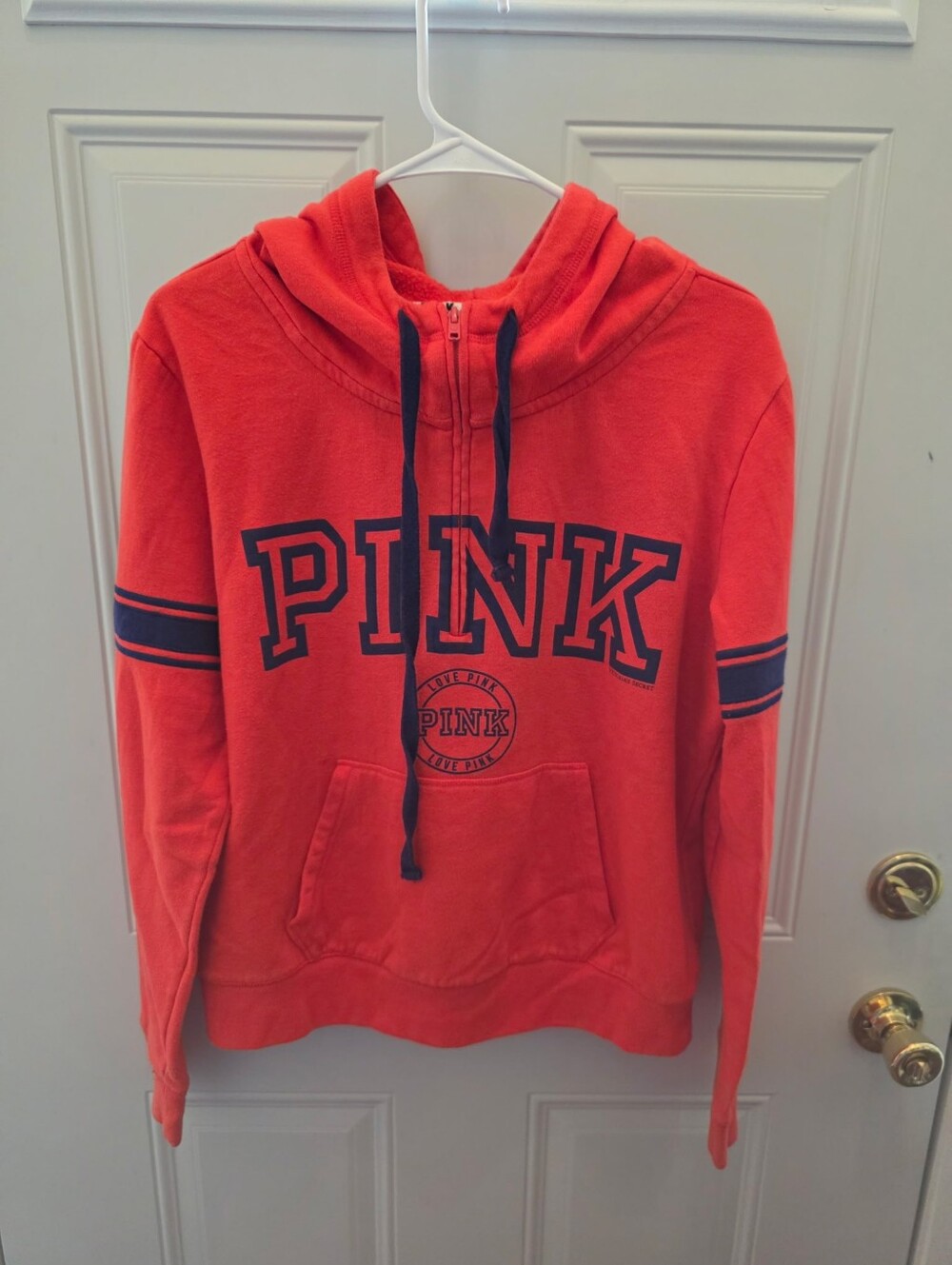 Women's Victoria's Secret PINK Quarter Zip Hoodie Size Large